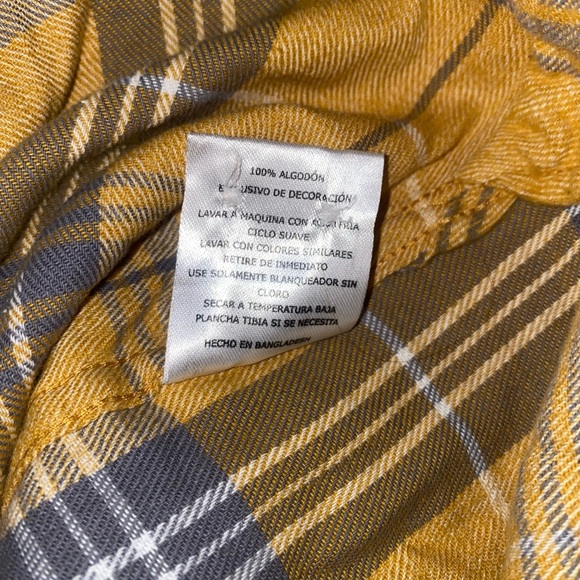 LEVI’S YELLOW GRAY FLANNEL XL MENS LONG SLEEVE - Picture 9 of 10